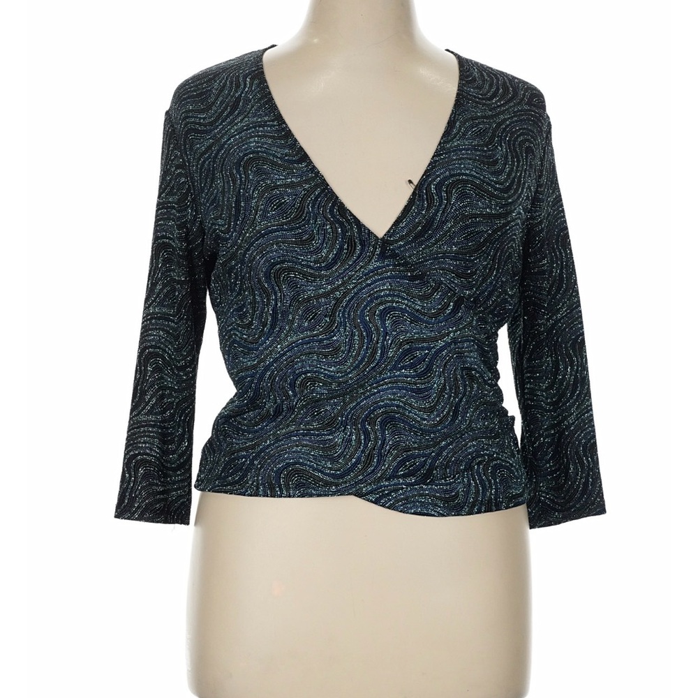 Onyx Nite Black and Teal Top